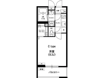 リブリ・エトワールIII(1K/3階)の間取り写真