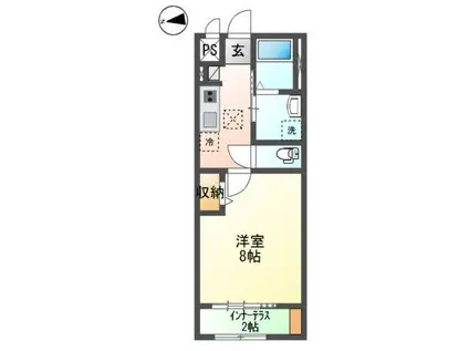 STORYS(1K/1階)の間取り写真