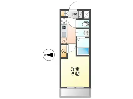 エステムコート名古屋新栄IIアリーナ(1K/9階)の間取り写真