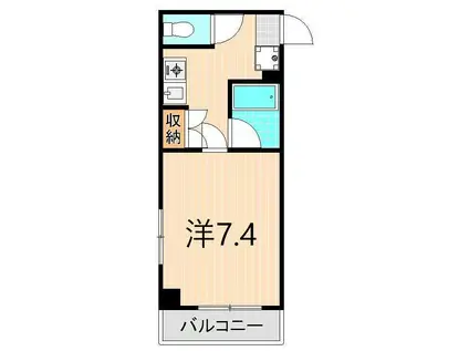 マイプラザ みなと(1K/2階)の間取り写真