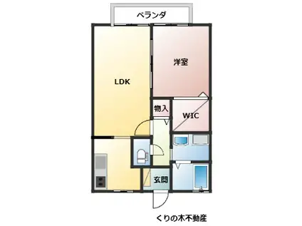 蔵KATAYAMA-A(1LDK/1階)の間取り写真