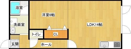 パークサイドアベニュー(1LDK/1階)の間取り写真