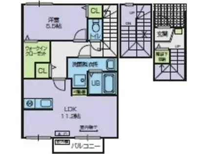 メゾン・ルーセス(1LDK/3階)の間取り写真