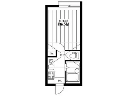 アーバンコート北沢(1K/2階)の間取り写真