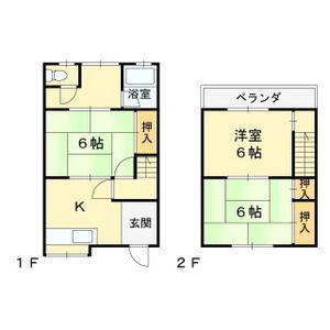 肌勢第1・2(3DK/1階)の間取り写真