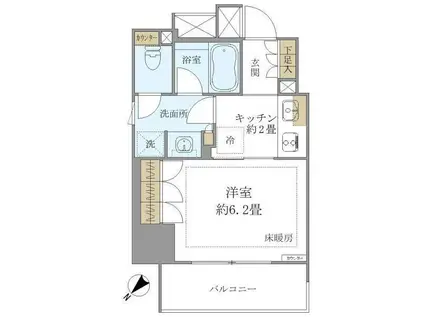 パークリュクス御茶ノ水(1K/9階)の間取り写真