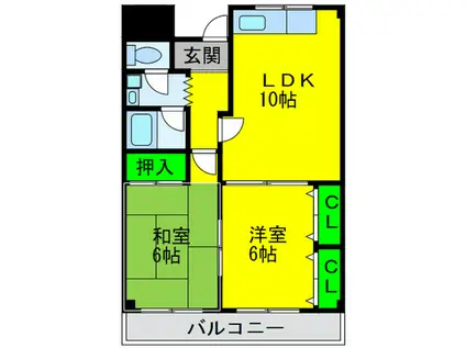 ヴィラセラージュ(2LDK/3階)の間取り写真