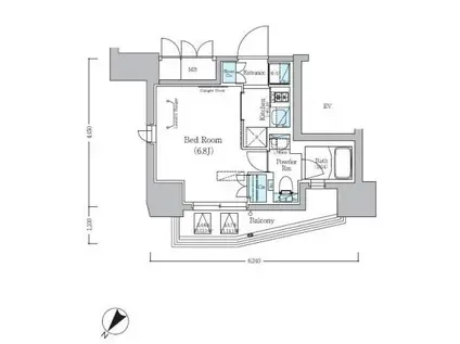 レオパレスルーチェ(1K/2階)の間取り写真