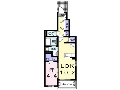 ヴィラ サブリナ(1LDK/1階)の間取り写真