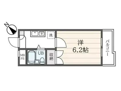 アネックス浜田山(1K/2階)の間取り写真