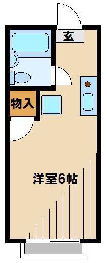 ストロベリーハウス I(1K/1階)の間取り写真