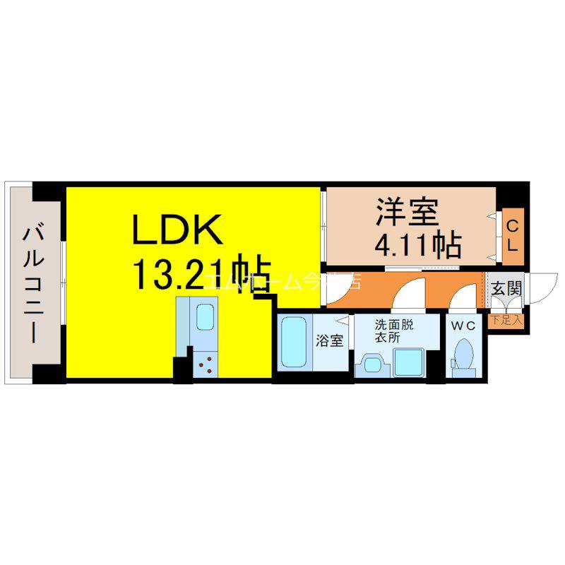 PRIMAL千種LUNO(1LDK/10階)の間取り写真