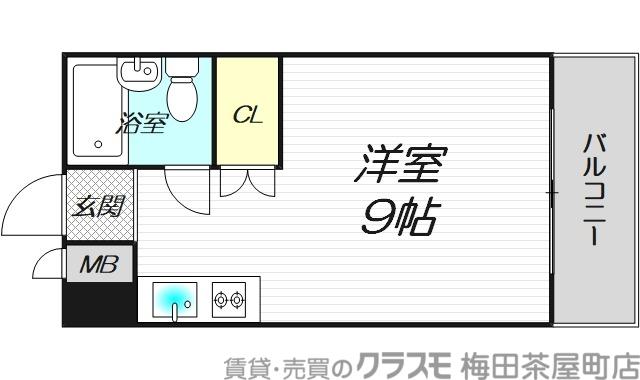 FM NAKAZAKIII(ワンルーム/10階)の間取り写真