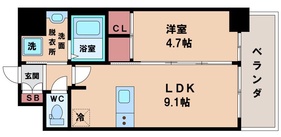 GM KOHAMA(1LDK/3階)の間取り写真