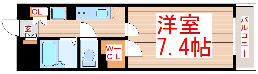プライムアーバン仙台五橋(1K/5階)の間取り写真