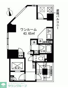TRUST SHINOKACHIMACHI(ワンルーム/9階)の間取り写真