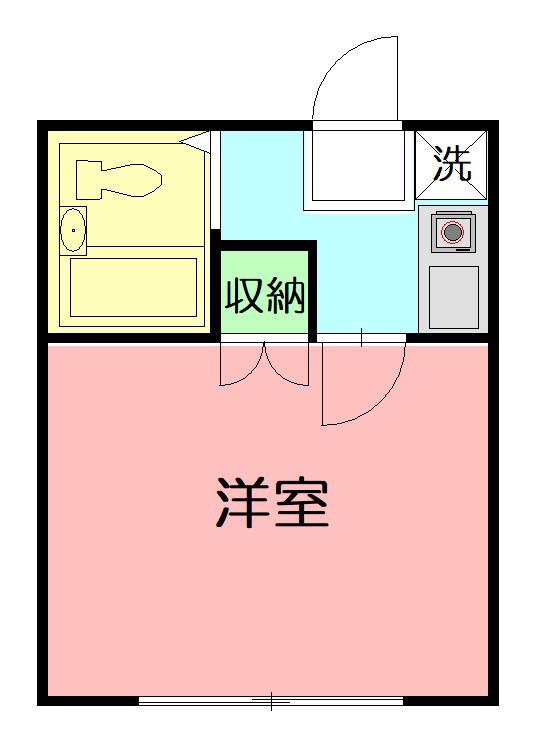 コーラル鵠沼(1K/1階)の間取り写真