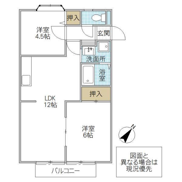 YMパレス(3LDK/3階)の間取り写真