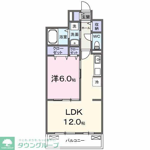 メゾン・ド・フロレゾン(1LDK/2階)の間取り写真