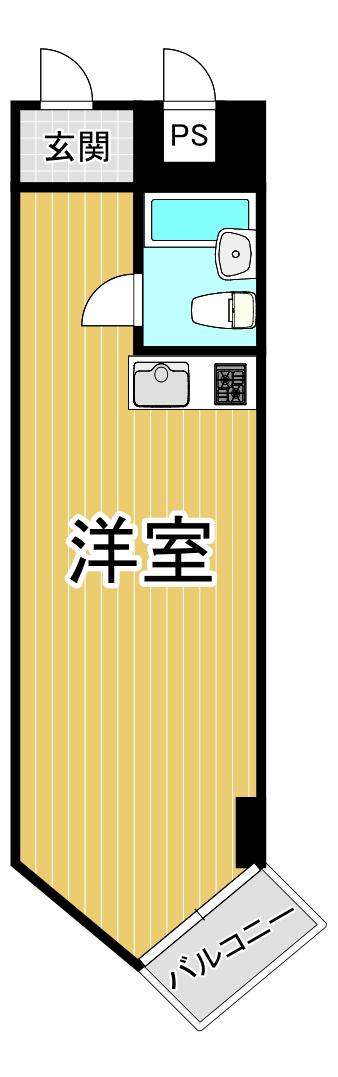 コート・サラ2(1K/2階)の間取り写真