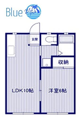 ハイツパークサイド(1LDK/1階)の間取り写真
