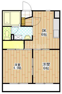 カトレアIII(2DK/3階)の間取り写真