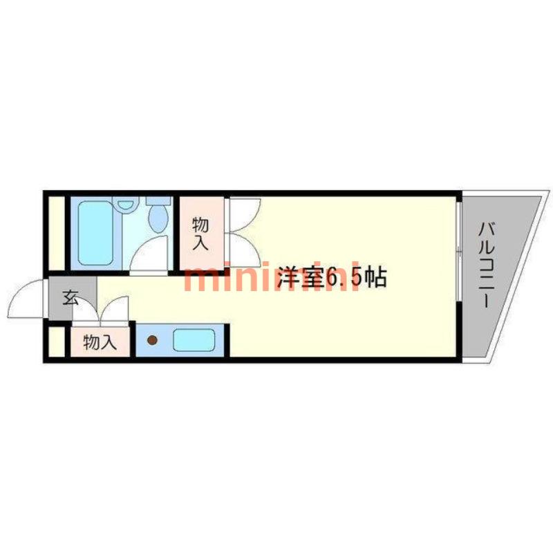 メルベイユ千里山(1K/2階)の間取り写真