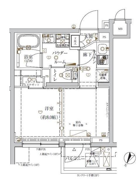 クレイシア新宿ノース(1K/3階)の間取り写真