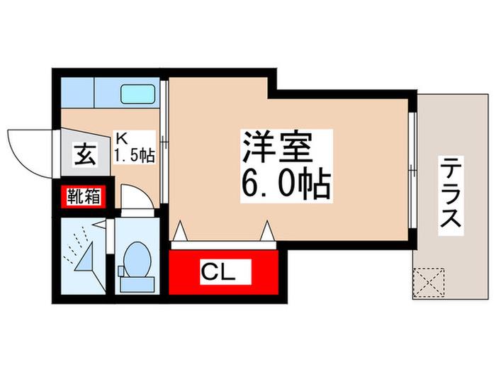 メゾンド立川(1K/1階)の間取り写真