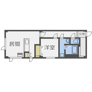 AMEX新琴似(1LDK/4階)の間取り写真