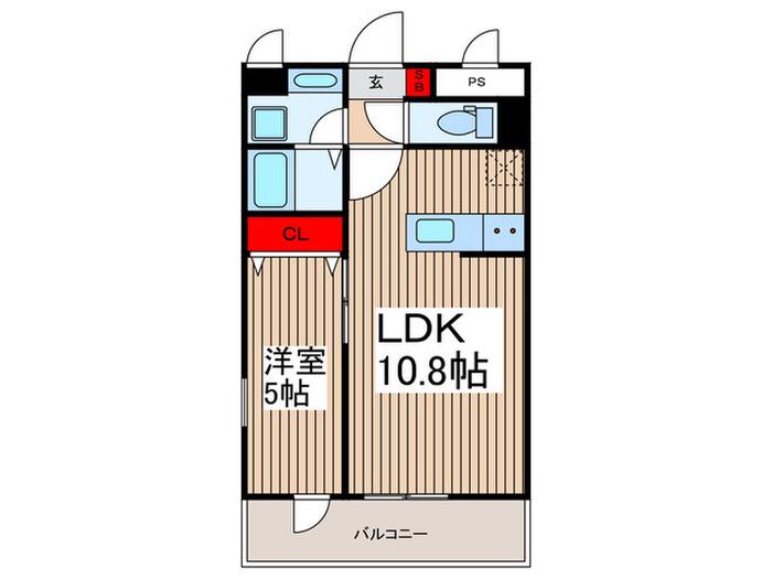リーブルファイン大宮天沼町(1LDK/1階)の間取り写真