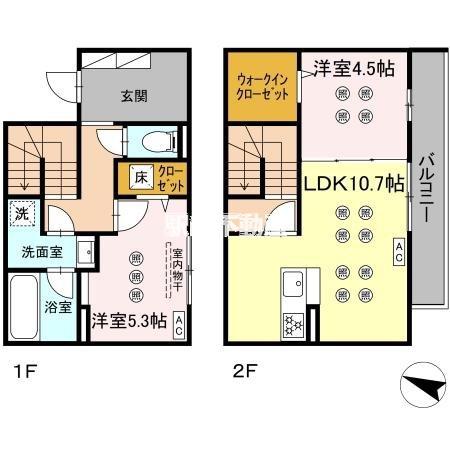 E・VIRGO(2LDK/1階)の間取り写真