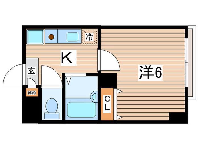 SPACE-Y(1K/2階)の間取り写真