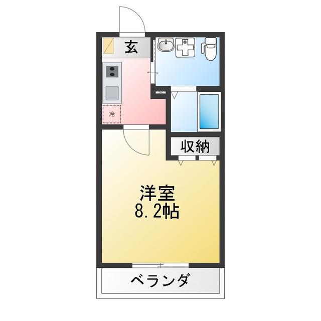 THE SUITE 横浜六浦(1K/3階)の間取り写真