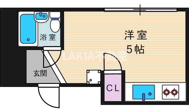 コスタ文の里(ワンルーム/5階)の間取り写真