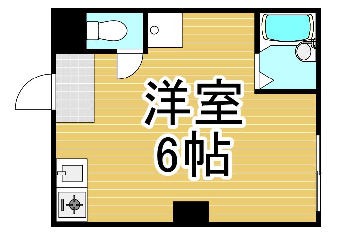 ハイツ正和(ワンルーム/4階)の間取り写真