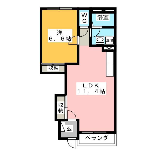 HARMONIE.I(1LDK/1階)の間取り写真