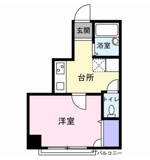 ハウス和興(1K/1階)の間取り写真