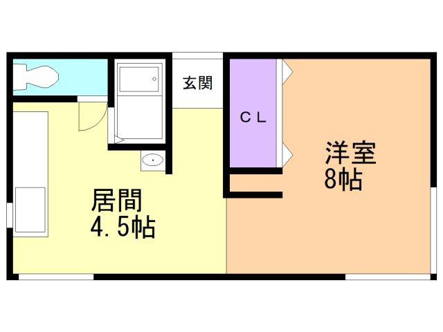 G・REALTOR MS(1DK/3階)の間取り写真