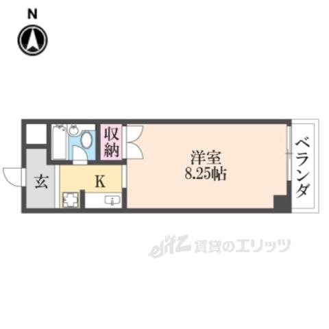 メゾン東大阪(1K/1階)の間取り写真