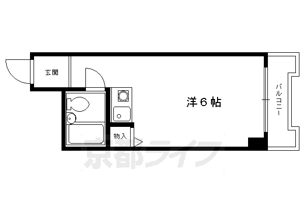 メゾンカミゴリョー(ワンルーム/3階)の間取り写真