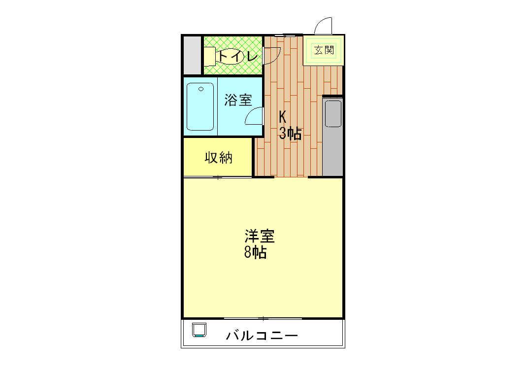 コーポみその(1K/1階)の間取り写真