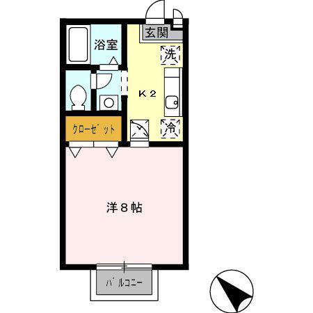 エトワール新瑞(1K/2階)の間取り写真