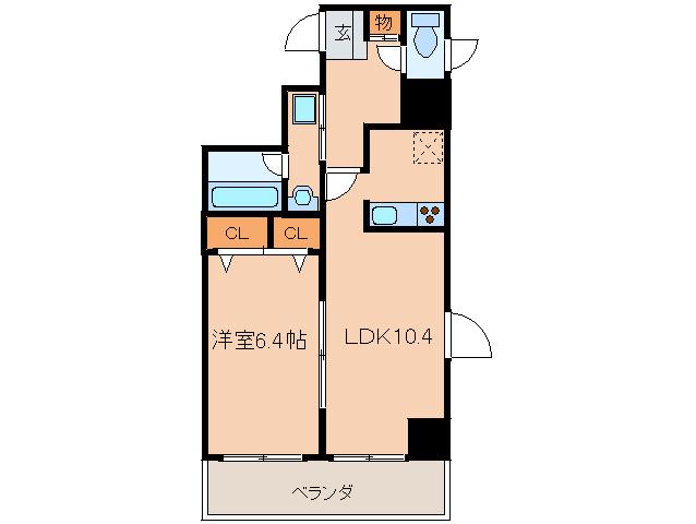 アトラスリベルタ新御徒町(1LDK/5階)の間取り写真