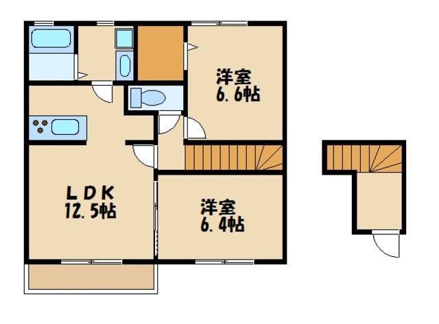 エントピア(2LDK/2階)の間取り写真