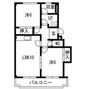 ASOBI-PALACE 矢作橋(2LDK/3階)の間取り写真