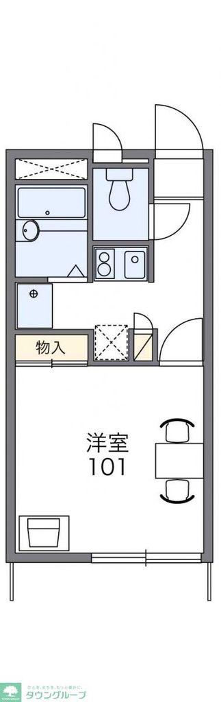 レオパレスKM(1K/2階)の間取り写真