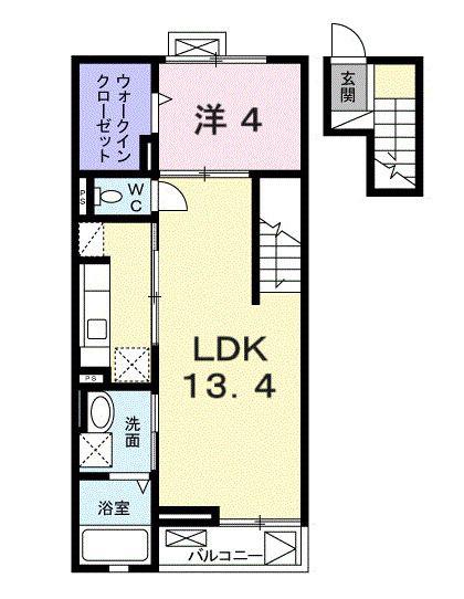 サーラ グラシオーザ(1LDK/4階)の間取り写真