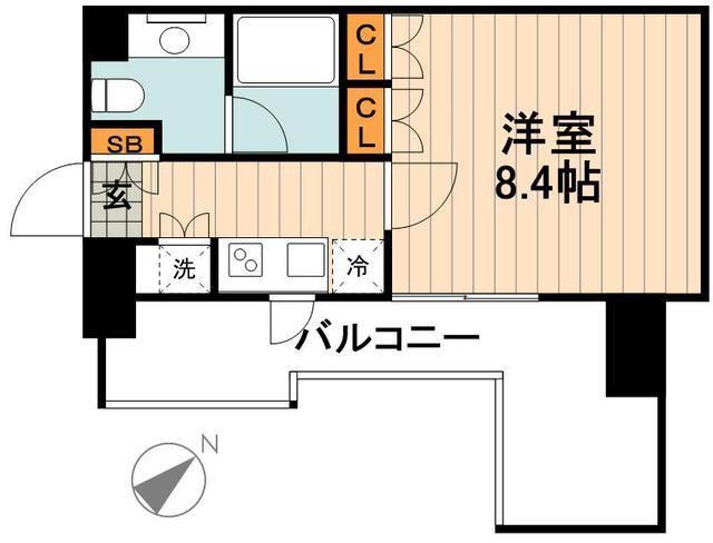 チェスターコート御茶ノ水(1K/4階)の間取り写真