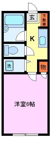 シャンブル金沢文庫(1K/1階)の間取り写真